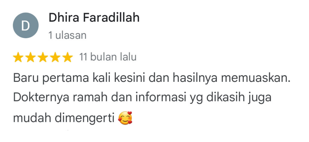 Dokter Gigi Terbaik Medan - Review Dhira Faradillah