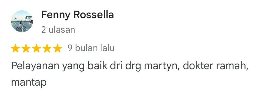 Dokter Gigi Terbaik Medan - Review Fenny Rossella