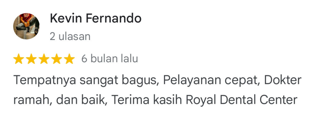Dokter Gigi Terbaik Medan - Review Kevin Fernando