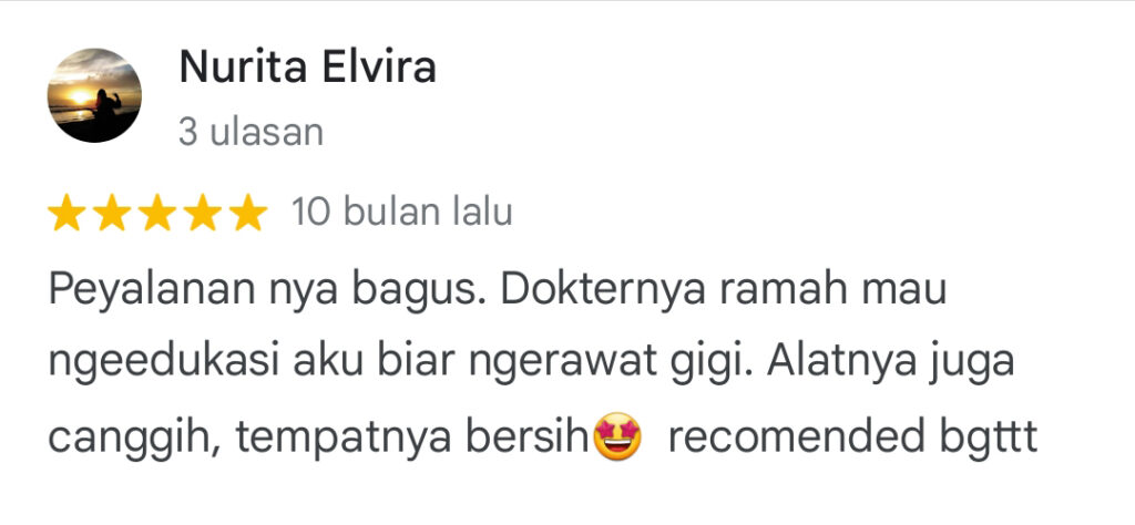 Dokter Gigi Terbaik Medan - Review Nurita Elvira