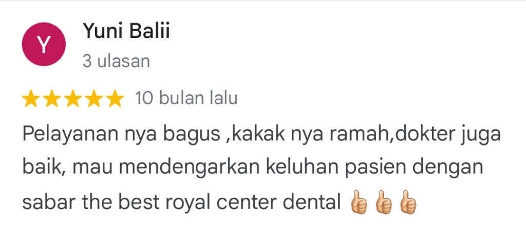 Dokter Gigi Terbaik Medan - Review Yuni Bali